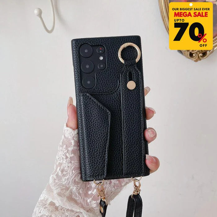 Faux Leather Crossbody Phone Case