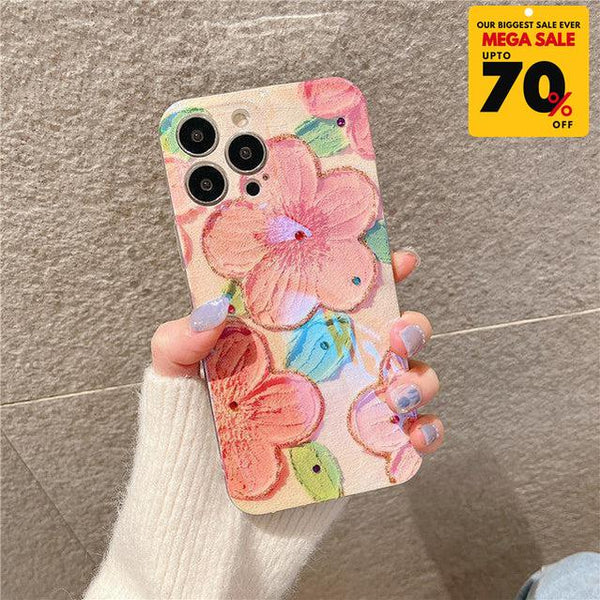 Floral Design Silicone Phone Case