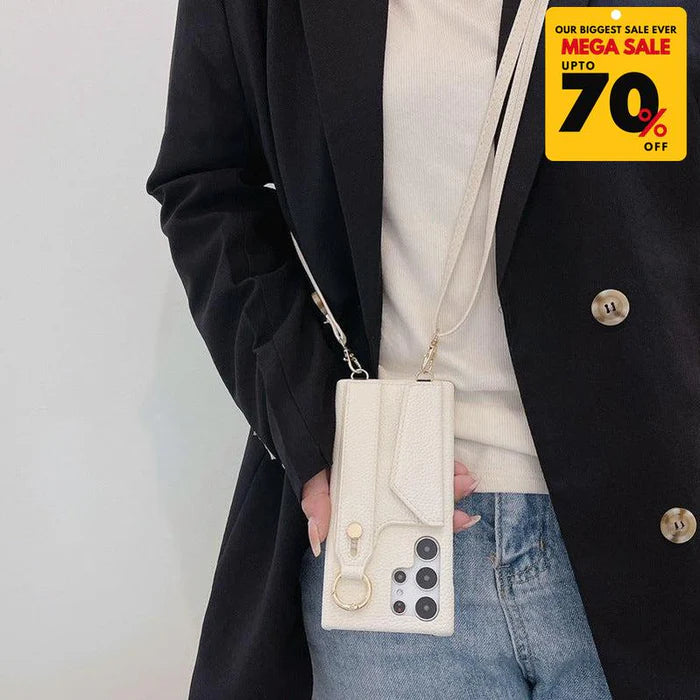 Faux Leather Crossbody Phone Case