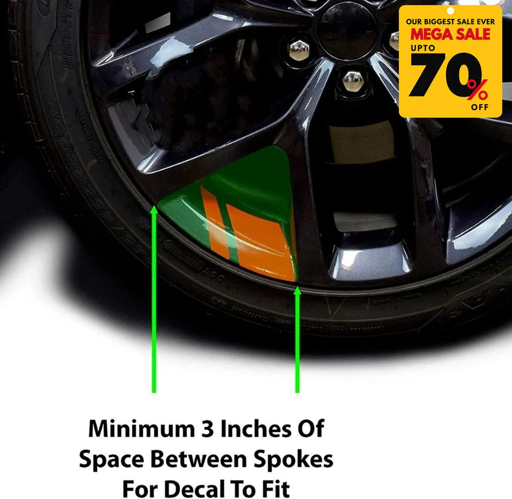 6 PCS Reflective Car Vinyl Rim Stickers