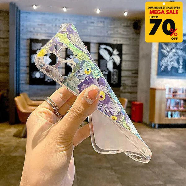 Floral Design Silicone Phone Case