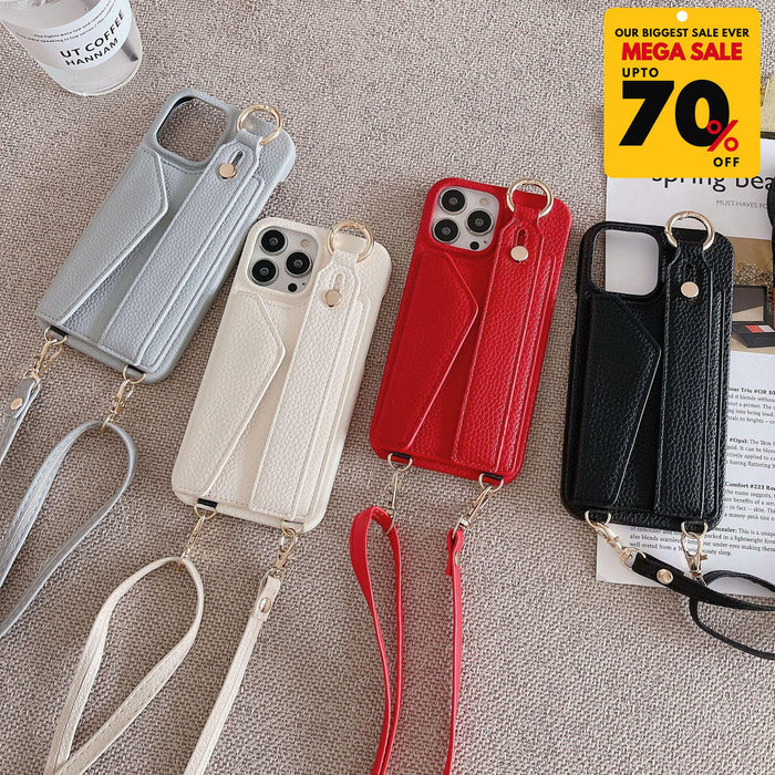 Faux Leather Crossbody Phone Case