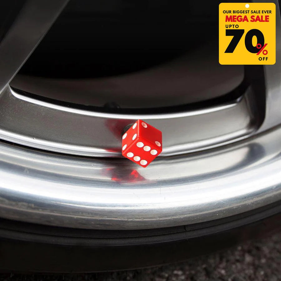 Dice Shape Tyre Valve Caps