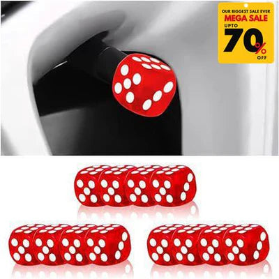 Dice Shape Tyre Valve Caps