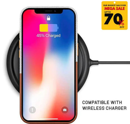 Textured Leather Card Holder iPhone Case