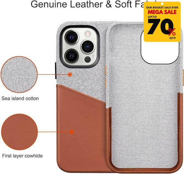 Textured Leather Card Holder iPhone Case