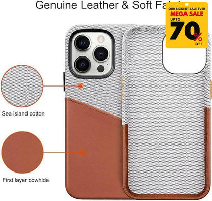 Textured Leather Card Holder iPhone Case