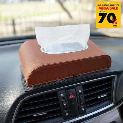Premium PU Leather Tissue Box