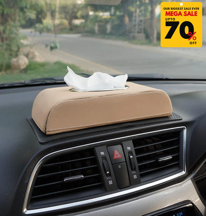 Premium PU Leather Tissue Box