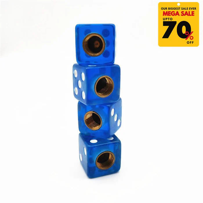 Dice Shape Tyre Valve Caps