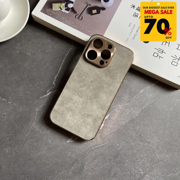 Suede Leather iPhone Case