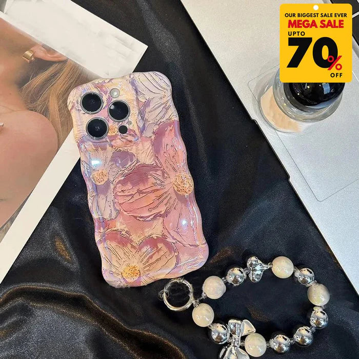 Flower Pattern iPhone Case - Pink