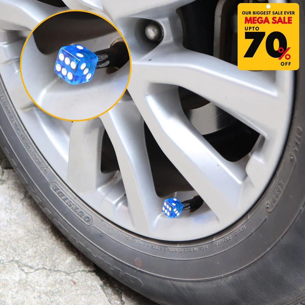 Dice Shape Tyre Valve Caps