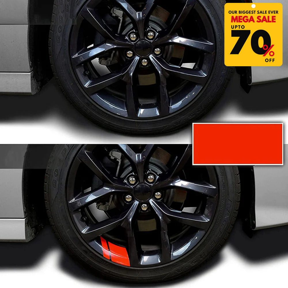 6 PCS Reflective Car Vinyl Rim Stickers