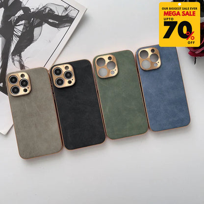 Suede Leather iPhone Case