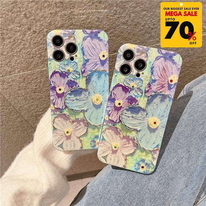 Floral Design Silicone Phone Case
