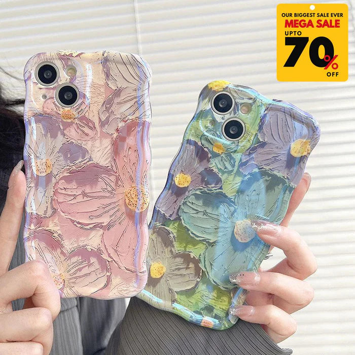 Flower Pattern iPhone Case - Pink