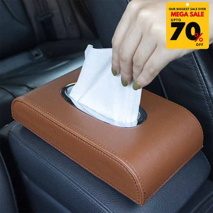 Premium PU Leather Tissue Box