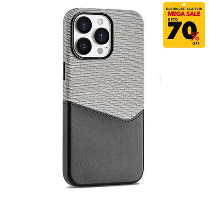 Textured Leather Card Holder iPhone Case