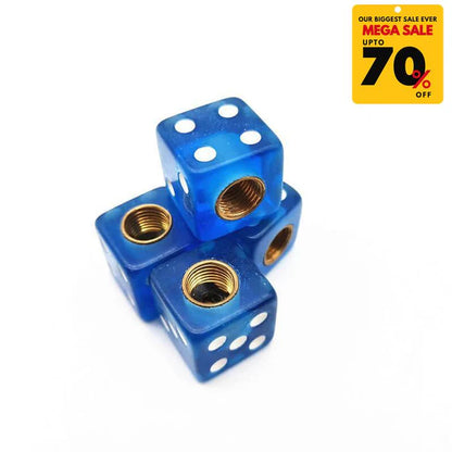 Dice Shape Tyre Valve Caps