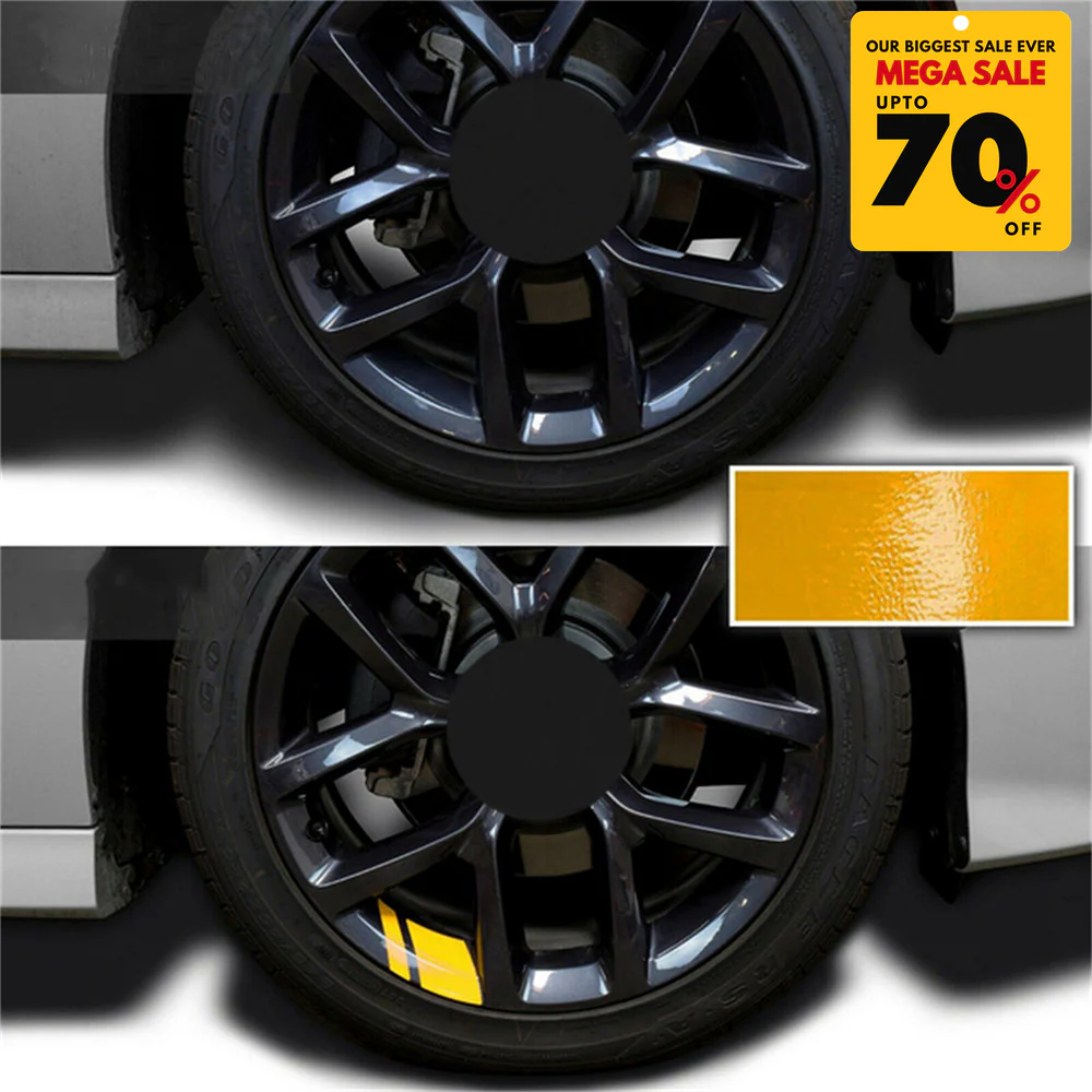 6 PCS Reflective Car Vinyl Rim Stickers