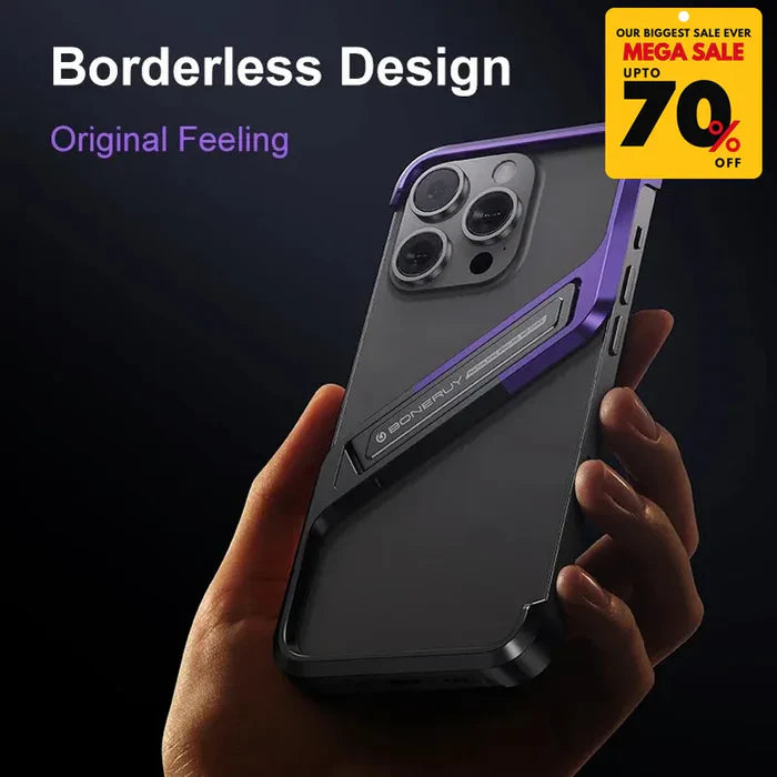 Rimless Z-Shaped Ultra Thin iPhone Case With Stand