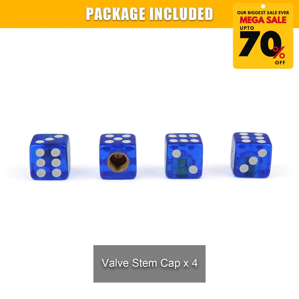 Dice Shape Tyre Valve Caps