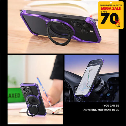 UltraThin Z-Shaped iPhone Case With Rotatable Ring Stand