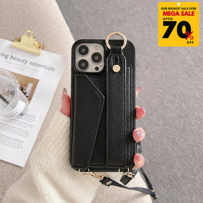 Faux Leather Crossbody Phone Case