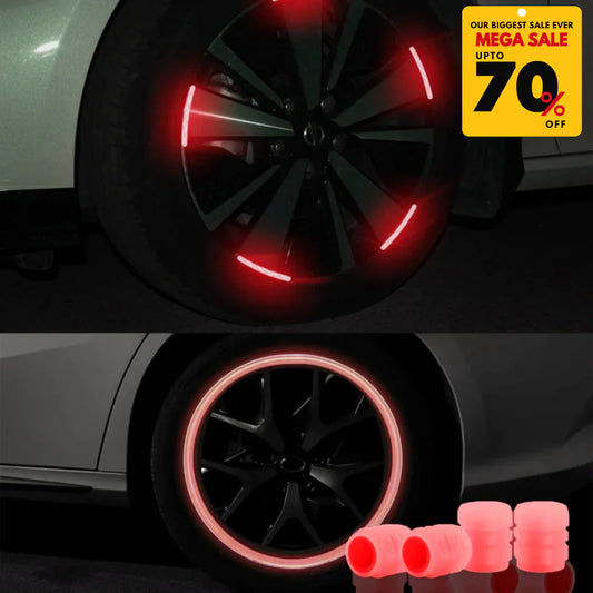 Reflective Rim Sticker & Luminous Valve Cap