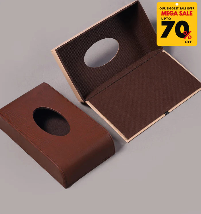 Premium PU Leather Tissue Box