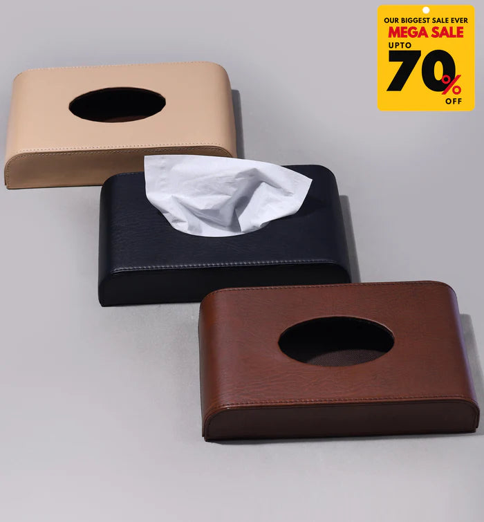 Premium PU Leather Tissue Box