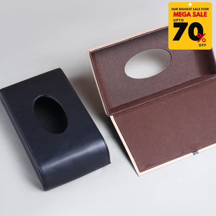 Premium PU Leather Tissue Box