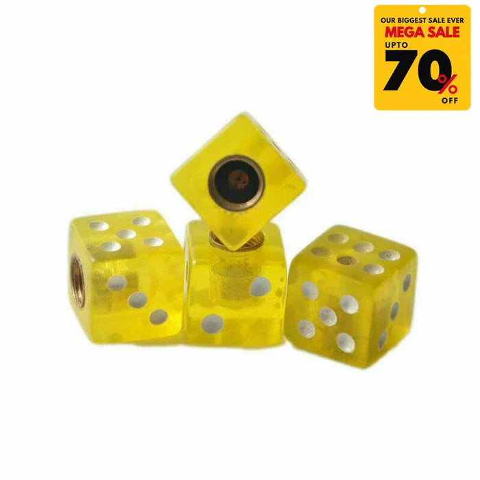 Dice Shape Tyre Valve Caps